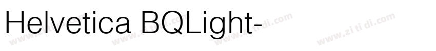 Helvetica BQLight字体字体转换